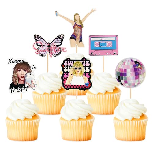 Blumomon 30 Stück Sänger Cupcake Toppers Beliebte Sänger Geburtstag Party Dekoration Musik Themed Party Fans Party Dekoration Blumomon 30 Stück Sänger Cupcake Toppers Beliebte Sänger Geburtstag Party Dekoration Musik Themed Party Fans Party Dekoration von Blumomon