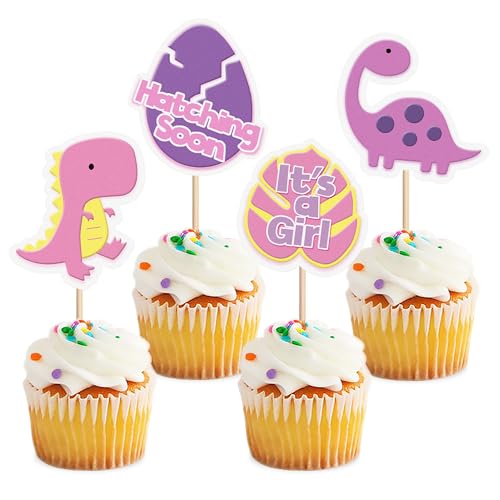 Blumomon 32 Stück Dinosaurier-Cupcake-Topper, Dinosaurier-Geschlecht, Offenlegung, Party, Cupcake-Dekoration, Dinosaurier-Thema, Mädchen, Geburtstag, Kuchendekoration, Babyparty, Partyzubehör Blumomon 32 Stück Dinosaurier-Cupcake-Topper, Dinosaurier-Geschlecht, Offenlegung, Party, Cupcake-Dekoration, Dinosaurier-Thema, Mädchen, Geburtstag, Kuchendekoration, Babyparty, Partyzubehör von Blumomon