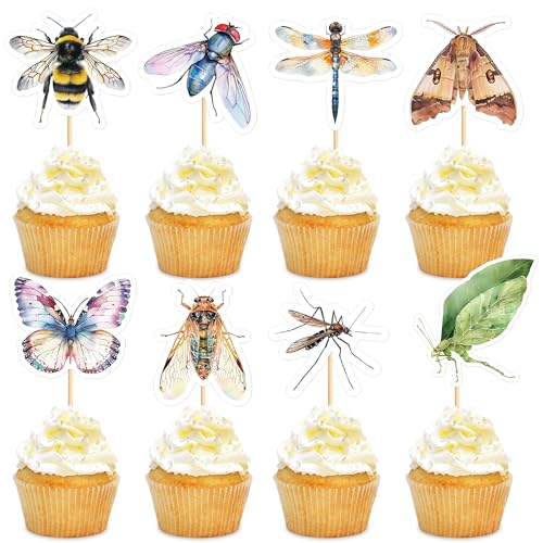 Blumomon 32 Stück Insekten, Cupcake-Topper, Frühlingsinsekten, Party-Kuchendekorationen, Sommer, drinnen und draußen, Insekten, Geburtstagsparty, Kuchendekorationen, Schmetterlinge, Bienen, Libellen, Blumomon 32 Stück Insekten, Cupcake-Topper, Frühlingsinsekten, Party-Kuchendekorationen, Sommer, drinnen und draußen, Insekten, Geburtstagsparty, Kuchendekorationen, Schmetterlinge, Bienen, Libellen, von Blumomon