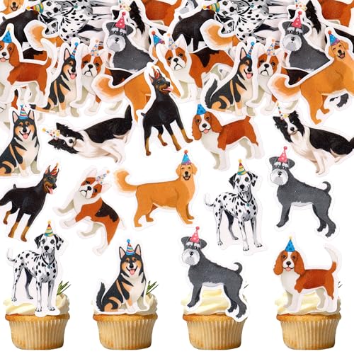 Blumomon 40 Stück Essbare Hund Cupcake Toppers Essbare Hund Cupcake Dekoration Glückwunsch zum Geburtstag Dekoration Baby Dusche Kinder Geburtstagskuchen Dekoration Blumomon 40 Stück Essbare Hund Cupcake Toppers Essbare Hund Cupcake Dekoration Glückwunsch zum Geburtstag Dekoration Baby Dusche Kinder Geburtstagskuchen Dekoration von Blumomon