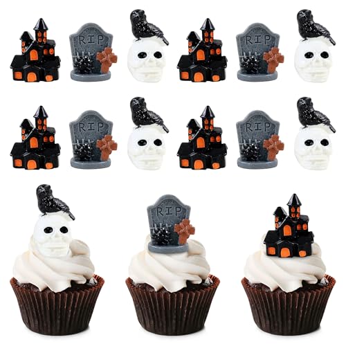 Blumomon 9 Stück 3D Halloween Cupcake Dekorationen Schädel Cupcake Toppers Grabstein Kuchen Deko Happy Halloween Anforderungen Für Halloween Theme Geburtstagsparty Gefälligkeiten Zubehör Blumomon 9 Stück 3D Halloween Cupcake Dekorationen Schädel Cupcake Toppers Grabstein Kuchen Deko Happy Halloween Anforderungen Für Halloween Theme Geburtstagsparty Gefälligkeiten Zubehör von Blumomon