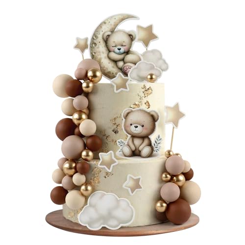 Blumomon Baby-Bär-Kuchenaufsatz für Jungen und Mädchen, Geburtstagsparty, Kuchendekoration, Babyparty, zur Verlobung, Party-Dekorationen Blumomon Baby-Bär-Kuchenaufsatz für Jungen und Mädchen, Geburtstagsparty, Kuchendekoration, Babyparty, zur Verlobung, Party-Dekorationen von Blumomon