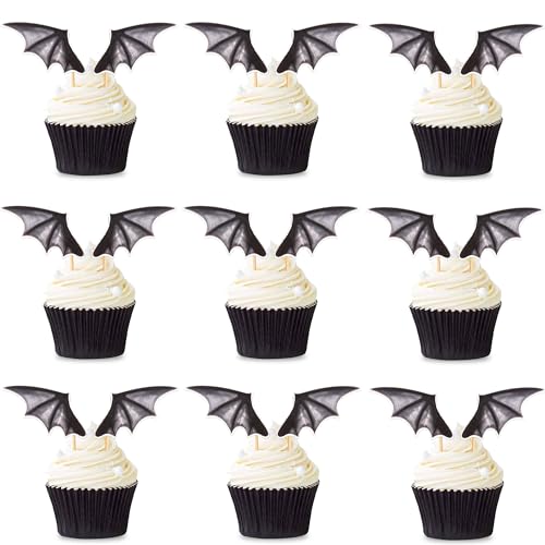 Blumomon Cupcake-Aufsätze mit Dinosaurier-Flügeln, für Baby-Dinosaurier-/Cupcake-Picks, Dino-Thema, Babyparty, Kindergeburtstag, Party, Kuchendekoration, Zubehör, 24 Stück von Blumomon