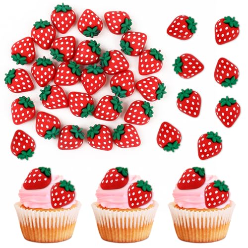 Blumomon Cupcake-Topper mit Erdbeer-Motiv, für Geburtstag, Hochzeit, Jahrestag, Weihnachten, Babyparty und Abschlussfeiern, 25 Stück Blumomon Cupcake-Topper mit Erdbeer-Motiv, für Geburtstag, Hochzeit, Jahrestag, Weihnachten, Babyparty und Abschlussfeiern, 25 Stück von Blumomon