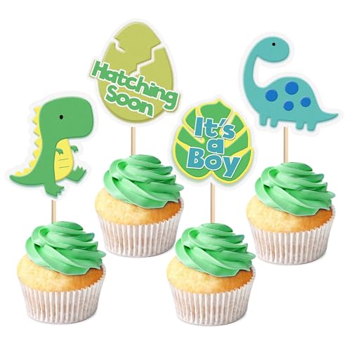Blumomon Dinosaurier-Cupcake-Aufsätze, Dinosaurier-Motiv, Geschlecht, Offenlegung, Party, Cupcake-Dekoration, Dinosaurier-Thema, Jungen, Geburtstagstortendekoration, Babyparty, Partyzubehör, 32 Stück Blumomon Dinosaurier-Cupcake-Aufsätze, Dinosaurier-Motiv, Geschlecht, Offenlegung, Party, Cupcake-Dekoration, Dinosaurier-Thema, Jungen, Geburtstagstortendekoration, Babyparty, Partyzubehör, 32 Stück von Blumomon