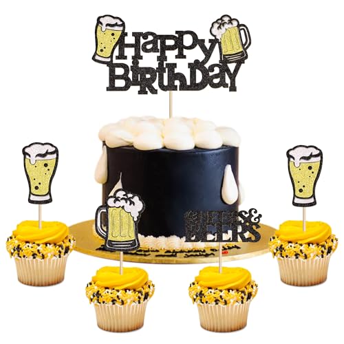 Blumomon Happy Birthday Cake Toppers Cheers Cupcake Picks for Beer Themed Party Tavern Celebration Birthday Party Funny Beer Mug Cake Decorations Supplies Blumomon Happy Birthday Cake Toppers Cheers Cupcake Picks for Beer Themed Party Tavern Celebration Birthday Party Funny Beer Mug Cake Decorations Supplies von Blumomon