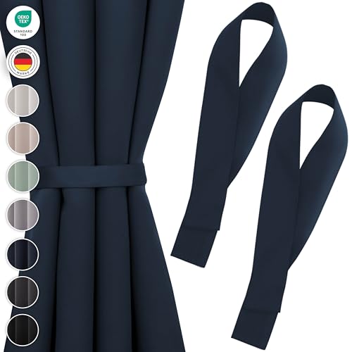 Blumtal Raffhalter für Vorhänge 2X - Vorhang Raffhalter 72x5 cm - waschbare Gardinenhalter Blickdicht - Gardinen Raffhalter für Verdunkelungsvorhänge & Gardinenschals Dunkelblau Blumtal Raffhalter für Vorhänge 2X - Vorhang Raffhalter 72x5 cm - waschbare Gardinenhalter Blickdicht - Gardinen Raffhalter für Verdunkelungsvorhänge & Gardinenschals Dunkelblau von Blumtal