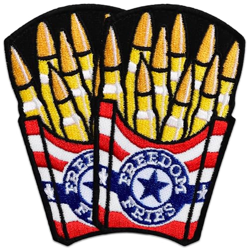 Bluyellow Freedom Fries Patch, bestickter Klettverschluss, lustig, militärisch, taktisch, amerikanische Freiheit, Patch für Rucksack, taktische Weste, Hundegeschirr, Molle, Airsoft, Waffen-Aufkleber Bluyellow Freedom Fries Patch, bestickter Klettverschluss, lustig, militärisch, taktisch, amerikanische Freiheit, Patch für Rucksack, taktische Weste, Hundegeschirr, Molle, Airsoft, Waffen-Aufkleber von Bluyellow