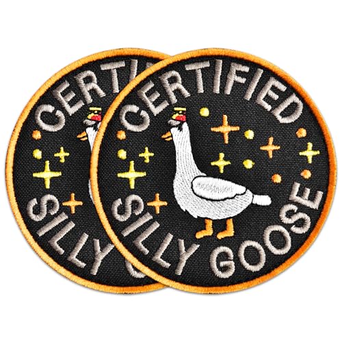 Bluyellow Silly Goose Patch-Set, bestickt, mit Klettverschluss, taktische Militär, lustige Meme-Patches für taktischen Rucksack, Weste, Hundegeschirr, Silly Goose Aufkleber, zum Aufnähen, 7,6 cm, 2 Bluyellow Silly Goose Patch-Set, bestickt, mit Klettverschluss, taktische Militär, lustige Meme-Patches für taktischen Rucksack, Weste, Hundegeschirr, Silly Goose Aufkleber, zum Aufnähen, 7,6 cm, 2 von Bluyellow