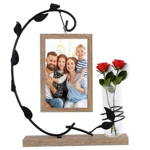 Bilderrahmen Personalisiert mit Vase,Holz Doppelglas Fotorahmen,Fotorahmen mit Vase und Metall Baum,Hydroponischer Pflanzer Fotohalter für Schlafzimmer,Wohnzimmer 22x5x29.7CM Bilderrahmen Personalisiert mit Vase,Holz Doppelglas Fotorahmen,Fotorahmen mit Vase und Metall Baum,Hydroponischer Pflanzer Fotohalter für Schlafzimmer,Wohnzimmer 22x5x29.7CM von BlyeMichdi
