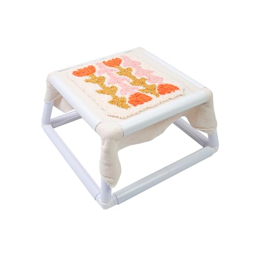Quadratischer Stickrahmenständer, 2-stöckig, Trapez-Kreuzstichrahmen, Kunststoff-Clip-Rahmen für Stickerei, Stickerei, Schnapprahmen, DIY-Nähwerkzeuge, Reifen für Nadelspitze, Quilten, Handwerk Quadratischer Stickrahmenständer, 2-stöckig, Trapez-Kreuzstichrahmen, Kunststoff-Clip-Rahmen für Stickerei, Stickerei, Schnapprahmen, DIY-Nähwerkzeuge, Reifen für Nadelspitze, Quilten, Handwerk von BlyeMichdi