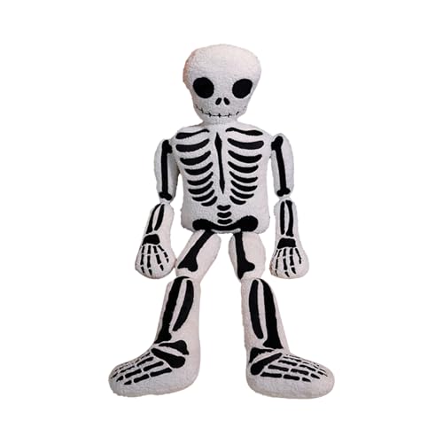 Bmdjdq Halloween Skeleton Plüschspielzeug, Plüschstoff, 40 cm, Halloween Kissendekor, gefüllte Knochenpuppe, Gelenkglied von Bmdjdq