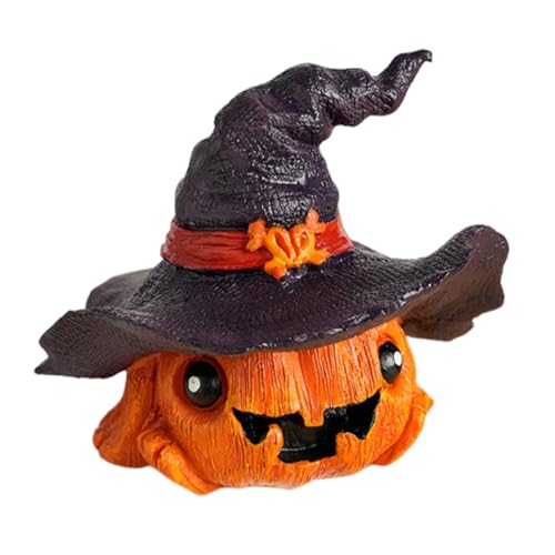 Halloween-Kürbis für den Schreibtisch | Kunstharz Kürbis Deko Innen- und Außenbereich,Lustige Feiertagsdekoration Für Fensterbank, Wohnzimmer & Büro von Bmdjdq