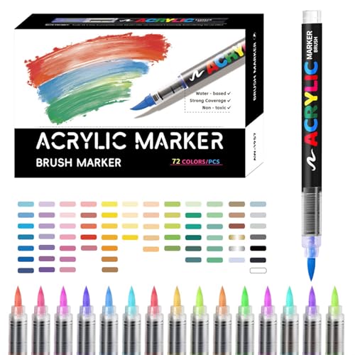 Marker -Stift, Acrylfarbenmarkierungen, Pinselstifte, lebendige Farben, glatte Anwendung, 48/60/70 -Color, Kunsthandwerk, Kunst und Projekte auf Stoff, Leinwand, Gestein, , Holz, Stein und Keramik Marker -Stift, Acrylfarbenmarkierungen, Pinselstifte, lebendige Farben, glatte Anwendung, 48/60/70 -Color, Kunsthandwerk, Kunst und Projekte auf Stoff, Leinwand, Gestein, , Holz, Stein und Keramik von Bmdjdq