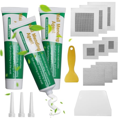 Bmliingchau Spachtelmasse Weiß Innen 300g Wandreparaturcreme Wand Ausbessern Löcher Wand Füllen Wandausbesserungs Paste-Effektiv Fertigspachtel zur Reparatur von Rissen, Löchern, Peeling von Bmliingchau