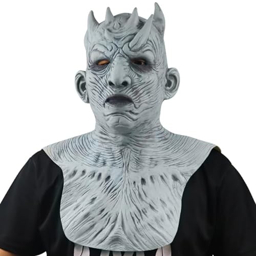 BmxauZ Gruselige Nachtkönig-Maske für Halloween-Game of Thrones-Partykostüm von BmxauZ