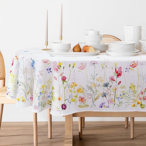 Bnejvif Ovale Tischdecke, Blumendruck, ovale Tischdecke, Frühling Sommer Ovale Tischdecke, wasserdicht, knitterfrei, langlebiger Stoff, Blumenmuster, ovale Tischdecke für ovale Tische, 152 x 250 cm Bnejvif Ovale Tischdecke, Blumendruck, ovale Tischdecke, Frühling Sommer Ovale Tischdecke, wasserdicht, knitterfrei, langlebiger Stoff, Blumenmuster, ovale Tischdecke für ovale Tische, 152 x 250 cm von Bnejvif