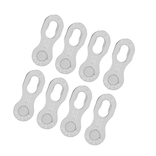 Stahlradkettenkettenverbindungsanschluss Set- Premium 12-Geschwindigkeitsteil für Mountain Road Bicycle- 4 Paare, 3 Farbauswahl (SILVER) von Bnineteenteam
