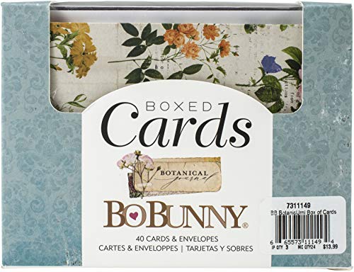 Bo Bunny 622643 Karten/Umschläge, A2, 40 Stück, Botanisches Tagebuch, Einheitsgröße von Bo Bunny