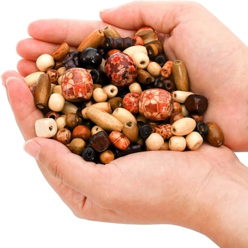 BoBoBn 500 Stück Holzperlen for die Schmuckherstellung, DIY-Armband- und Halskettenzubehör BoBoBn 500 Stück Holzperlen for die Schmuckherstellung, DIY-Armband- und Halskettenzubehör von BoBoBn