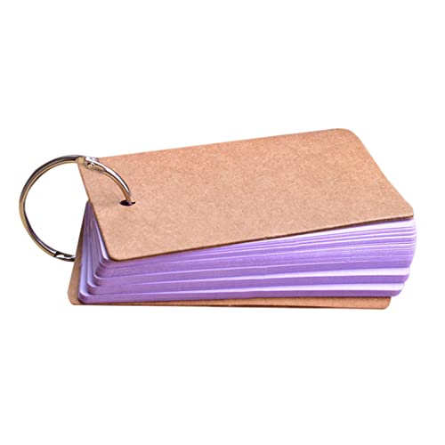 Haftnotiz Tragbare Schnallebinder Anmerkungskarten Note Pad DIY. Leerer Karten-Briefpapier-Notiz-Pad lose-Blatt-Note Notiz-Pad-Wort-Lernen Haftnotiz Set (Size : Purple) von BoNene