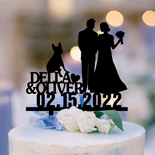 Jubiläumstortenaufsatz, Brautparty, Tortenaufsatz, Hochzeitstortenaufsatz, Braut und BräutigamSilhouette, Hochzeitstortenaufsatz, mit französischer Bulldogge, Hund, Silhouette, schwarzes Acryl, Jubiläumstortenaufsatz, Brautparty, Tortenaufsatz, Hochzeitstortenaufsatz, Braut und BräutigamSilhouette, Hochzeitstortenaufsatz, mit französischer Bulldogge, Hund, Silhouette, schwarzes Acryl, von BoTingKaiDZ