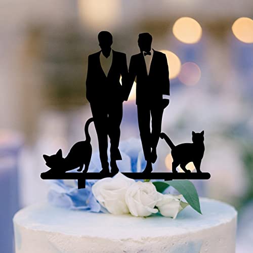 Personalisierbare Kuchendekoration aus Acryl für 2 gleichgeschlechtliche Bräutigam, LGBT Homosexuell Paar, Französische Bulldogge und Basset, Schwarz Personalisierbare Kuchendekoration aus Acryl für 2 gleichgeschlechtliche Bräutigam, LGBT Homosexuell Paar, Französische Bulldogge und Basset, Schwarz von BoTingKaiDZ