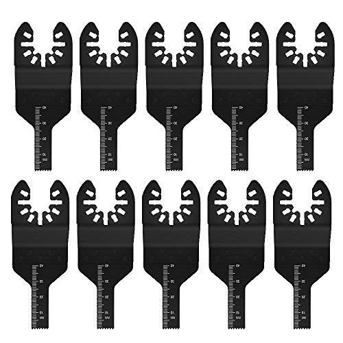 10Pcs Oszillierende Sägeblätter, Schnellspanner Multitool Universal Metallklingen Ersatz Elektrisches Schneiden Trockenbau Holz Kunststoff, Passend Für De.Walt Bo.Sch Ma.Kita (10mm) von Boaby