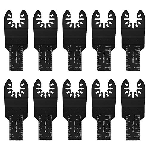 10Pcs Oszillierende Sägeblätter, Schnellspanner Multitool Universal Metallklingen Ersatz Elektrisches Schneiden Trockenbau Holz Kunststoff, Passend Für De.Walt Bo.Sch Ma.Kita (20mm) von Boaby