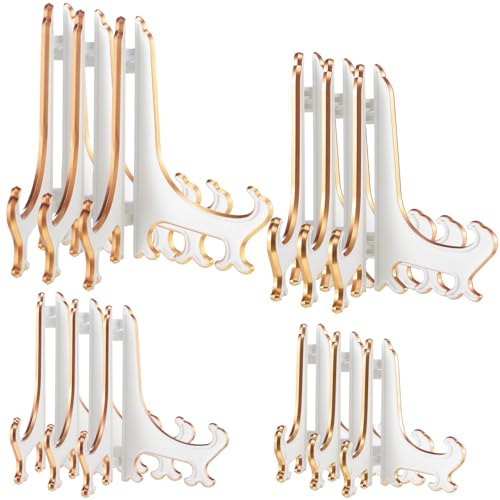 Boao 12 Stück Kunststoff-Staffelei-Ständer für Display, 1,9 cm, 10,2 cm, 12 Stück, Bilderrahmen Staffelei Halter für Fotokarten, Zeitschriften, Bücher, CDs, Telefon, bei Hochzeiten, Heimdekoration von Boao
