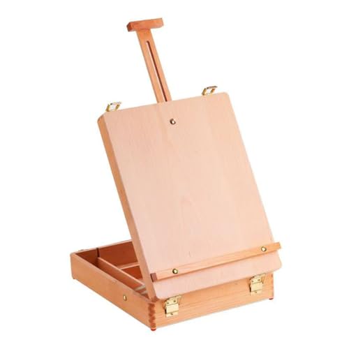 Verstellbare Holz-Tischstaffelei, Aufbewahrungsbox, tragbare Skizzenbox, Desktop-Zeichenstaffelei für Maler, Erwachsene, Studenten, Künstler, Anfänger Verstellbare Holz-Tischstaffelei, Aufbewahrungsbox, tragbare Skizzenbox, Desktop-Zeichenstaffelei für Maler, Erwachsene, Studenten, Künstler, Anfänger von Boatman