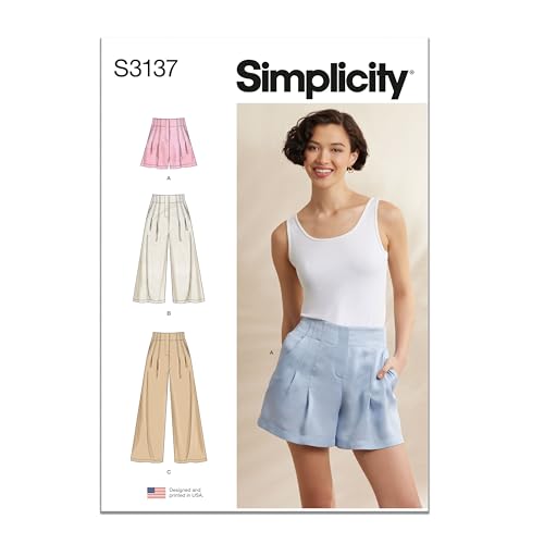 Simplicity SS3137R5 Schnittmusterpaket für Damen-Shorts und Hosen, Design Code S3137, Größen 42-44-46-48-50 Simplicity SS3137R5 Schnittmusterpaket für Damen-Shorts und Hosen, Design Code S3137, Größen 42-44-46-48-50 von Bobbi's Babies