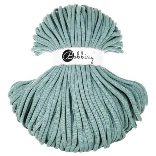 BOBBINY 9mm Jumbo Flechtkordel 1200 g Garn Makramee 50 Farben 100 m, Farbe:Duck Egg Blue von Bobbiny