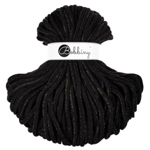 BOBBINY 9mm Jumbo Flechtkordel 1200 g Garn Makramee 50 Farben 100 m, Farbe:Golden Black BOBBINY 9mm Jumbo Flechtkordel 1200 g Garn Makramee 50 Farben 100 m, Farbe:Golden Black von Bobbiny