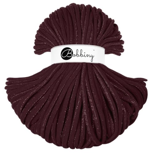 BOBBINY 9mm Jumbo Flechtkordel 1200 g Garn Makramee 50 Farben 100 m, Farbe:Golden Burgundy BOBBINY 9mm Jumbo Flechtkordel 1200 g Garn Makramee 50 Farben 100 m, Farbe:Golden Burgundy von Bobbiny