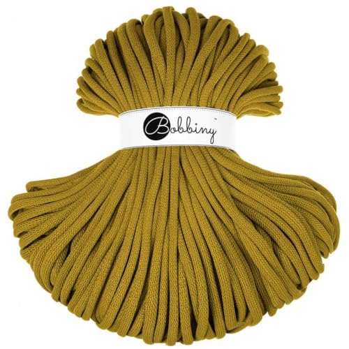 BOBBINY 9mm Jumbo Flechtkordel 1200 g Garn Makramee 50 Farben 100 m, Farbe:Spicy Yellow BOBBINY 9mm Jumbo Flechtkordel 1200 g Garn Makramee 50 Farben 100 m, Farbe:Spicy Yellow von Bobbiny