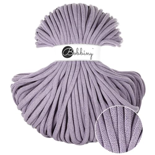 BOBBINY 9mm Jumbo Flechtkordel 1200 g Garn Makramee 50 Farben 100 m, Farbe:Unicolor Lavender BOBBINY 9mm Jumbo Flechtkordel 1200 g Garn Makramee 50 Farben 100 m, Farbe:Unicolor Lavender von Bobbiny