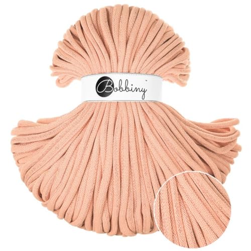 BOBBINY 9mm Jumbo Flechtkordel 1200 g Garn Makramee 50 Farben 100 m, Farbe:Unicolor Peach Fuzz BOBBINY 9mm Jumbo Flechtkordel 1200 g Garn Makramee 50 Farben 100 m, Farbe:Unicolor Peach Fuzz von Bobbiny