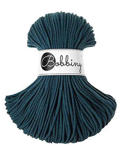 Bobbiny 3mm Peacock Blue rope/cord - New 100% cotton - 100m von Bobbiny