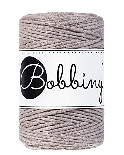 Bobbiny Baumwoll Schnur Pearl (100 Meter 1,5mm) für Bekleidung, Accessoires, DIY Handwerk, Bastelarbeiten, Kordel, Seil von Bobbiny