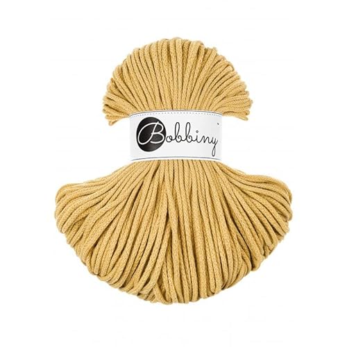 Bobbiny Junior Makramee-Schnur, geflochten, 3 mm, Honig, 100 m Bobbiny Junior Makramee-Schnur, geflochten, 3 mm, Honig, 100 m von Bobbiny