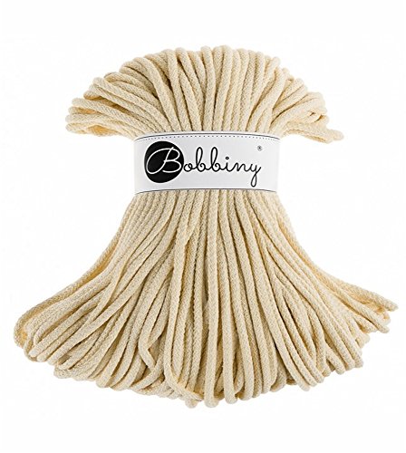 Bobbiny - Hochwertige 5mm Seile - 100m Garn - 100% Baumwolle - Natur (Natur) von Bobbiny