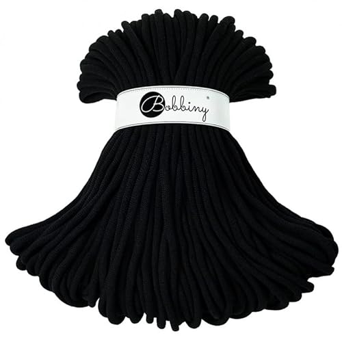 Bobbiny Jumbo 9 mm Rope-Garn 100 m Kordel (Black) von Bobbiny