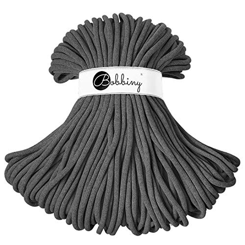 Bobbiny Jumbo 9 mm Rope-Garn 100 m Kordel (Charcoal) von Bobbiny