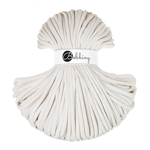 Bobbiny Jumbo 9 mm Rope-Garn 100 m Kordel (Off White) von Bobbiny