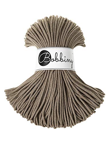 Bobbiny Junior 3 mm - Rope-Garn 100 m … Kaffeebraun von Bobbiny