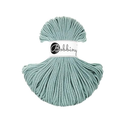 Bobbiny Junior Baumwoll-Flechtschnur - 3mm x 100m - Vielseitige Makramee-Kordel für Stricken, Weben, DIY-Basteln und Heimdekoration - Hochwertige Bunte Bastelschnur - Duck Egg Blue Bobbiny Junior Baumwoll-Flechtschnur - 3mm x 100m - Vielseitige Makramee-Kordel für Stricken, Weben, DIY-Basteln und Heimdekoration - Hochwertige Bunte Bastelschnur - Duck Egg Blue von Bobbiny
