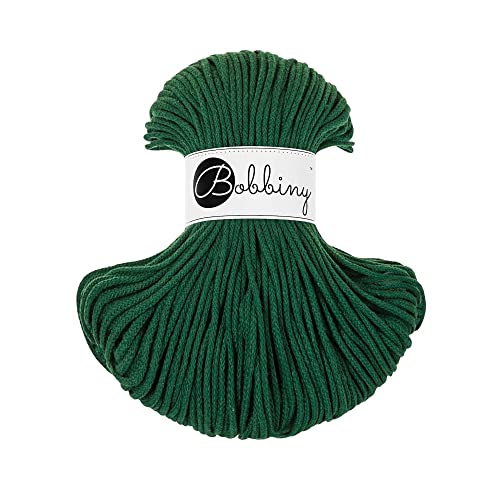 Bobbiny Makramee-Schnur, geflochten, Junior, 3 mm (Pine Green), 100 m von Bobbiny