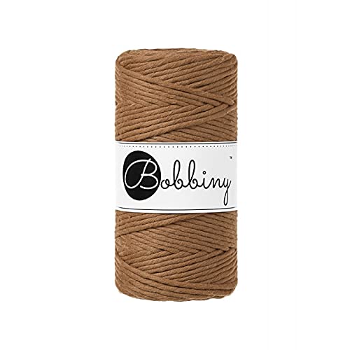 Bobbiny Macrame Cords 3 mm - 100 m - 100% Baumwolle (Caramel) von Bobbiny