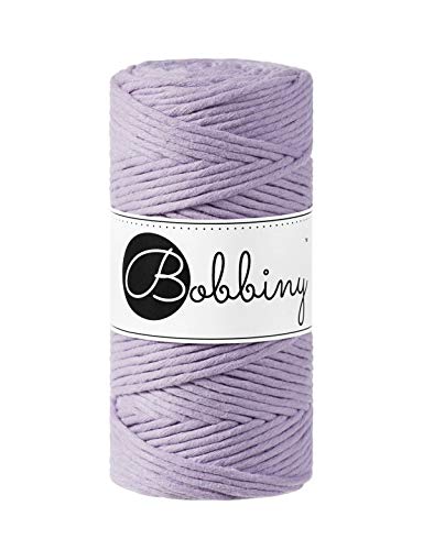 Bobbiny Macrame Cords 3 mm - 100 m - 100% Baumwolle (Lavender) von Bobbiny